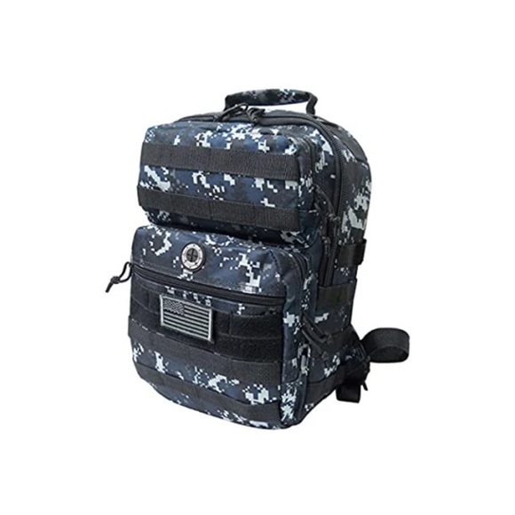 Nexpak tactical day pack black & blue camouflage small/medium size - Picture 1 of 12